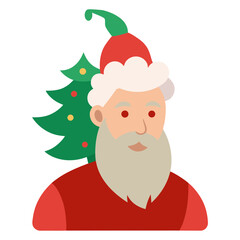 santa claus and christmas tree