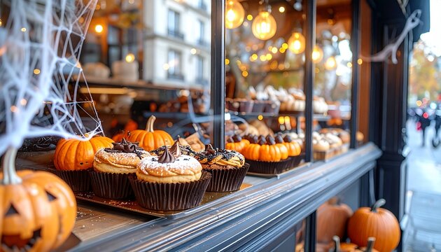 Halloween Decorations Along Paris Streets