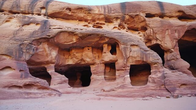 badami caves rock formations karnataka india video	
