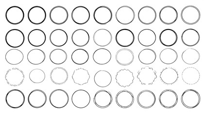 Collection of various circular frames