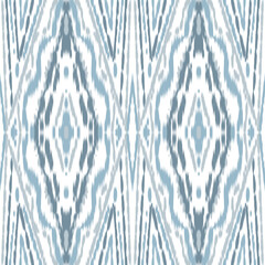 Ikat Seamless Pattern, Boho Tribal Textile Digital Paper, Hand Drawn Ethnic Fabric Design, Abstract Geometric Ikat Background for Printing and Crafts