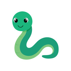 Fototapeta premium green snake cartoon