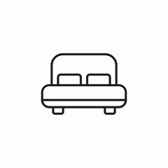 bed furniture icon sign vector