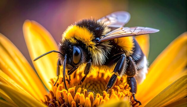 Close-up of bee on vibrant flower