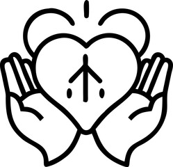 belief vector icon on white or transparent background. trust or reliable or faith icons items. Stroke icon collections. Editable Stroke icon collection.