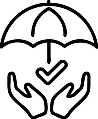 assurance vector icon on white or transparent background. trust or reliable or faith icons items. Stroke icon collections. Editable Stroke icon collection.