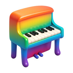 Fototapeta premium PNG Colorful whimsical toy piano