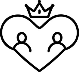 loyalty vector icon on white or transparent background. trust or reliable or faith icons items. Stroke icon collections. Editable Stroke icon collection.