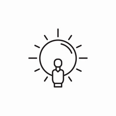 employee bulb idea icon sign vector