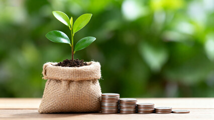 PlantGrowingInBagWithCoins