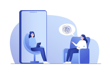 Online Mental Health Therapy – Woman in Virtual Counseling Session