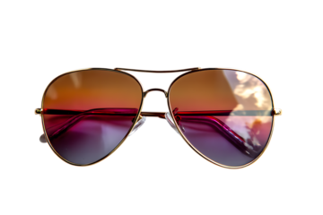 Stylish Aviator Sunglasses with Gradient Lenses and Gold Metal Frame, Perfect for Fashionable Eye Protection and Enhanced Visual Appeal.
