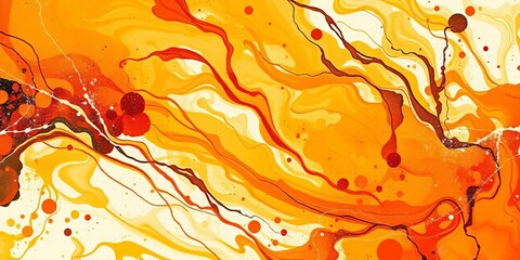 Abstract swirling paint splatters in warm earthy tones ideal for literary event promotion, books, reading event