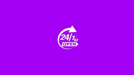 24 hours service, 24 hours and 7 days customer support concept.. 4k video - Powered by Adobe