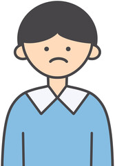 Upset sad character illustration