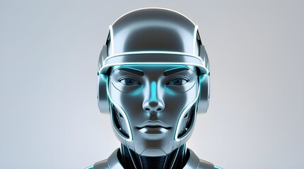 Futuristic Android Head  &ndash; Sci-Fi Design