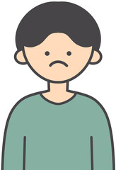 Upset sad character illustration