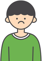 Upset sad character illustration