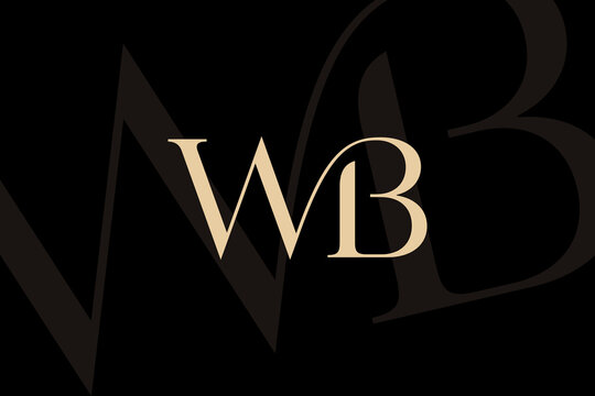 WB or BW letter logo icon design. Classic style luxury initials monogram.