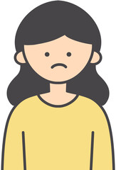 Upset sad character illustration