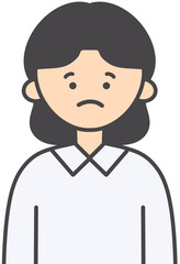 Upset sad character illustration