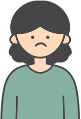 Upset sad character illustration
