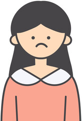 Upset sad character illustration