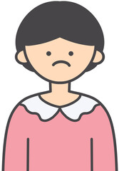 Upset sad character illustration
