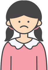 Upset sad character illustration