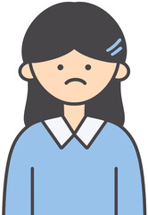Upset sad character illustration