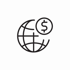 world money icon sign vector