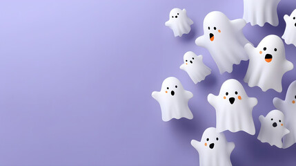 halloween ghost purple color background