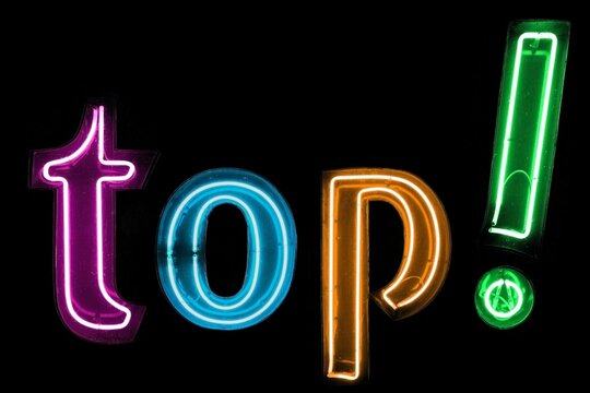 top! n&eacute;ons multicolores