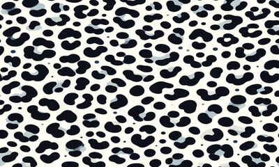 Luxury white leopard fur pattern texture vector with seamless camouflage background ideal for textile projects, decorative wallpapers, and fashion designs.