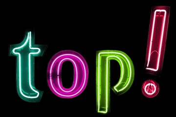 top! n&eacute;ons multicolores