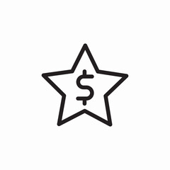 money star icon sign vector