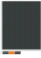 Seamless tartan pattern with a textured, woven look. Features green, gold, purple, and white stripes, creating a classic and versatile fabric design suitable for various applications.