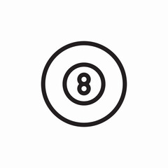 billiard ball icon sign vector