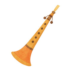 Fototapeta premium PNG Traditional wooden musical instrument illustration.