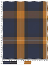 Seamless tartan pattern with a textured, woven look. Features green, gold, purple, and white stripes, creating a classic and versatile fabric design suitable for various applications.