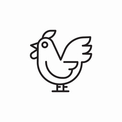 chicken hen icon sign vector