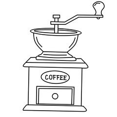 simple coffee making equipment icons