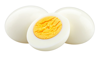 healthy boiled egg isolated on white