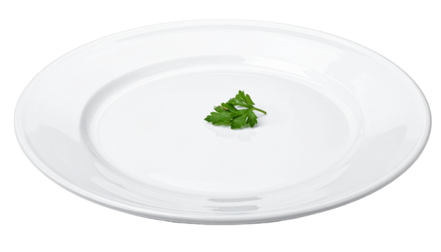 white plate isolated on transparent background 