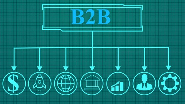 Technology, B2B Business company commerce technology marketing concept, business insights from large data sets 4K..