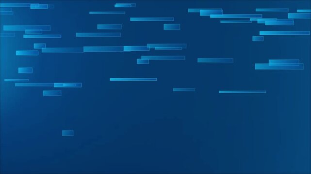 Abstract Blue Rectangles Motion Background Digital Animation