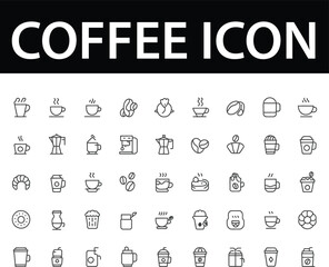 set of icons for coffee design