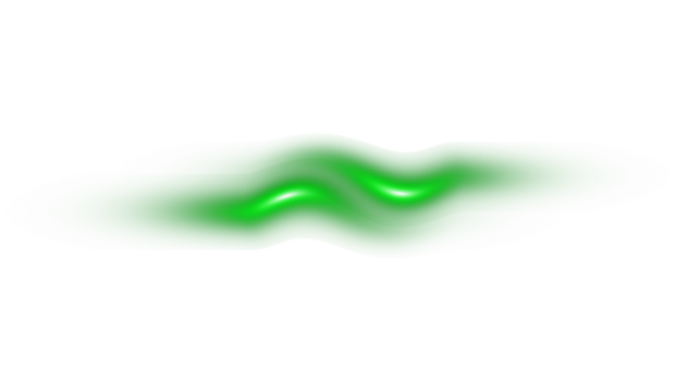 A green blob shape with a shiny surface against a black background in a digital rendering on transparent background - Powered by Adobe