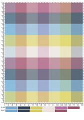 Abstract pastel pink checkered seamless pattern design with colorful square texture illustration