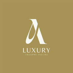 Luxury Letter A Logo Minimalist Monogram Design Template